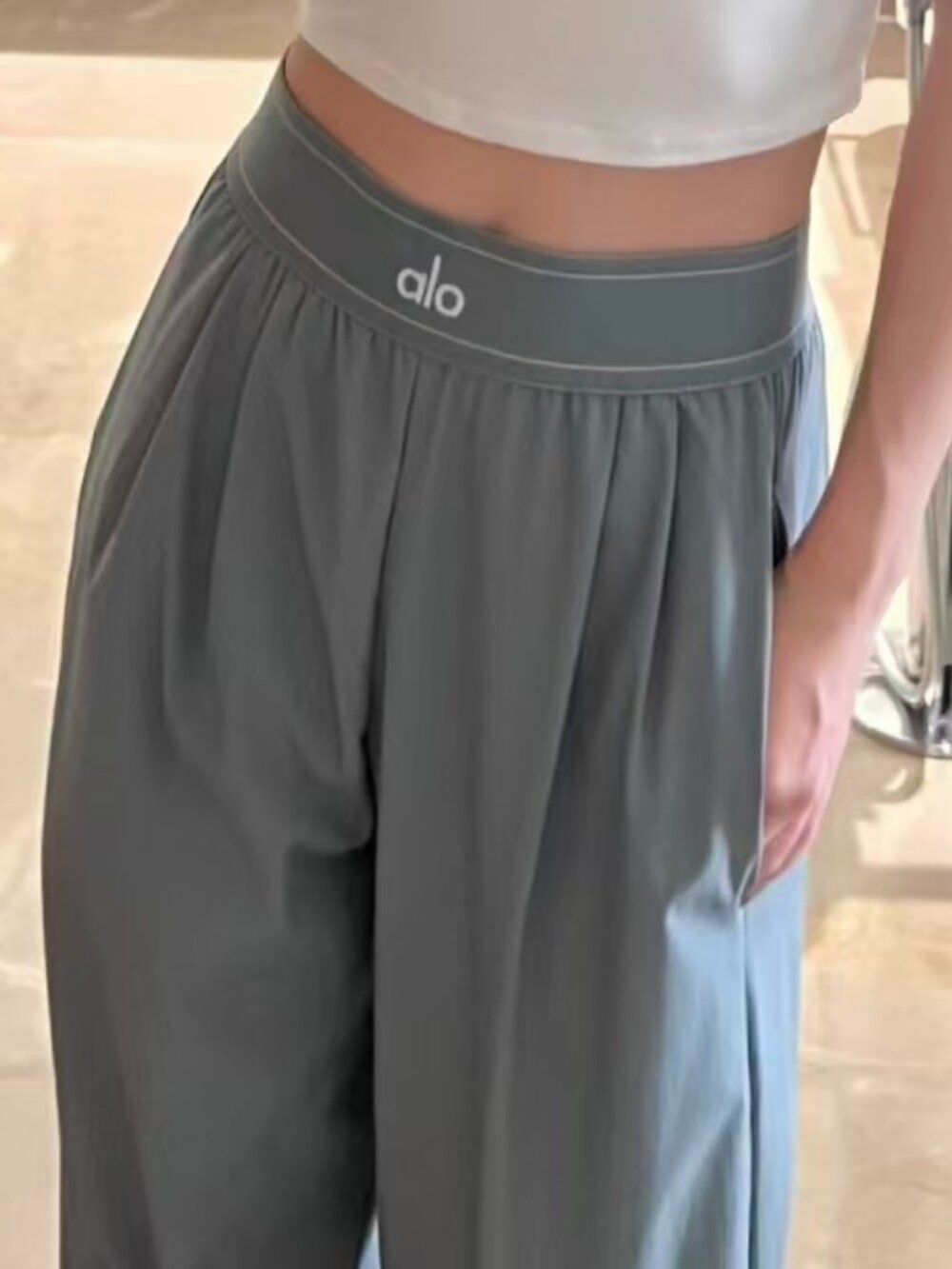 Steel Grey🦒Regular😍ALO Yoga Suit Up Trouser Rare Colorway|Chic|Polished|NWT